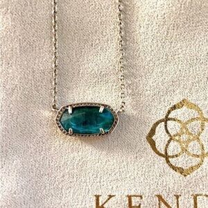 Kendra Scott Silver and Blue Pendant Necklace